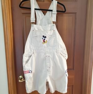 Rare Vintage Micky Mouse Embroidered Short Overall
